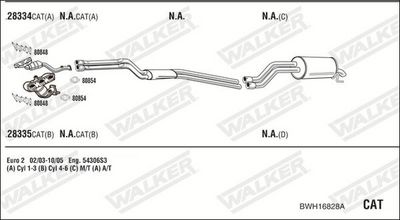 Изпускателна система WALKER BWH16828A