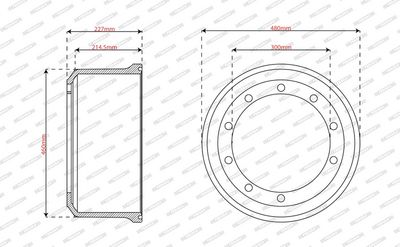 Ferodo Brake Drum CVBD100FER