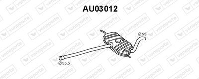 VENEPORTE AU03012 Глушитель выхлопных газов  для AUDI A4 (Ауди А4)