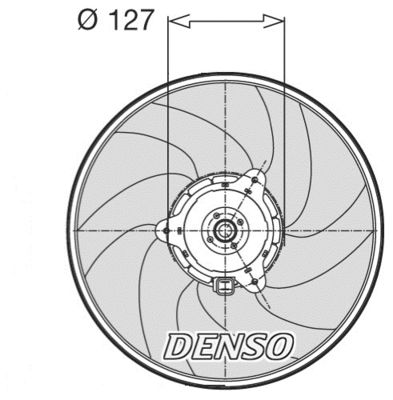 Вентилятор, охлаждение двигателя DENSO DER21003 для PEUGEOT PARTNER