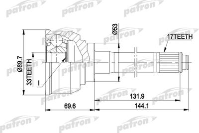 PATRON PCV9007 ШРУС  для ISUZU TROOPER (Исузу Троопер)