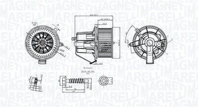 Вентилятор салона MAGNETI MARELLI 069412224010 для CITROËN DS3