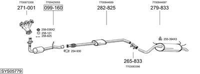 Układ wydechowy BOSAL SYS05779