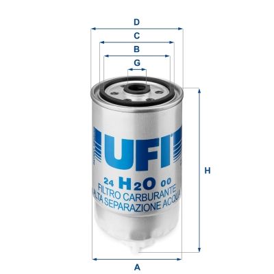 Топливный фильтр UFI 24.H2O.00 для LANCIA THESIS