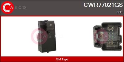 Выключатель, стеклолодъемник CASCO CWR77021GS для OPEL INSIGNIA