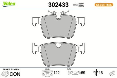 BREMSBELAGSATZ SCHEIBENBREMSE