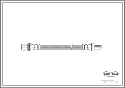 Тормозной шланг CORTECO 19030340 для TOYOTA CRESSIDA