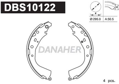 Комплект тормозных колодок DANAHER DBS10122 для TOYOTA TUNDRA