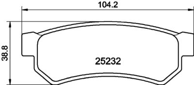 Комплект тормозных колодок, дисковый тормоз HELLA 8DB 355 029-111 для CHEVROLET LACETTI
