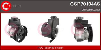 CASCO CSP70104AS Рулевая рейка  для PEUGEOT 206 (Пежо 206)