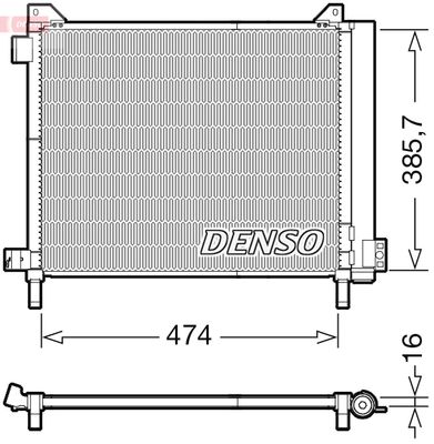 DENSO DCN46030 Радіатор кондиціонера для NISSAN MICRA (Ниссан Микра)