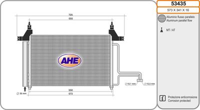 AHE 53435 Радиатор кондиционера  для FIAT STILO (Фиат Стило)