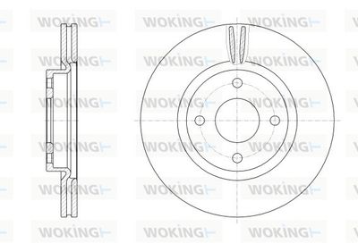 WOKING D62555.10 Тормозные диски для FORD (Форд Фиеста)