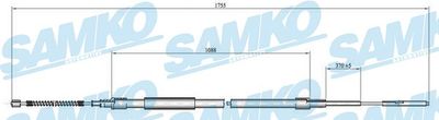 Тросик, cтояночный тормоз SAMKO C0954B для VW JETTA