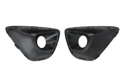 Voorbumper afdekking Voor Links/Rechts (set, met mistlampgaten, plastic, zwart) past: OPEL VIVARO B 08.14-12.19