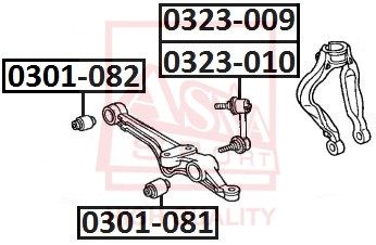 Тяга / стойка, стабилизатор ASVA 0323-009 для HONDA SHUTTLE