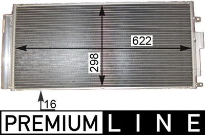 Kondenzátor, klimatizace MAHLE AC 839 000P