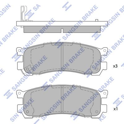 Комплект тормозных колодок, дисковый тормоз Hi-Q SP1528 для MAZDA MPV