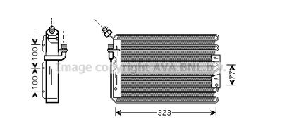 Конденсатор, кондиционер AVA QUALITY COOLING PR5042 для PORSCHE 911