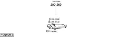 Układ wydechowy BOSAL SYS15791