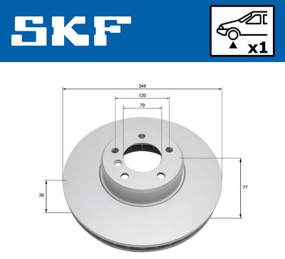 BREMSSCHEIBE SKF VKBD80487V1 1