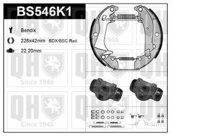 Комплект тормозных колодок QUINTON HAZELL BS546K1 для RENAULT FUEGO