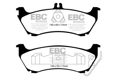 Комплект тормозных колодок, дисковый тормоз EBC Brakes DP1437 для MERCEDES-BENZ M-CLASS
