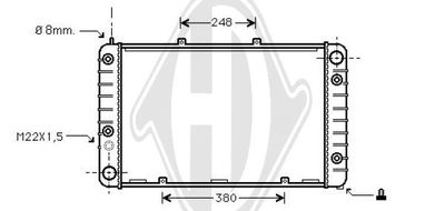 Радиатор, охлаждение двигателя DIEDERICHS DCM3546 для PORSCHE 928