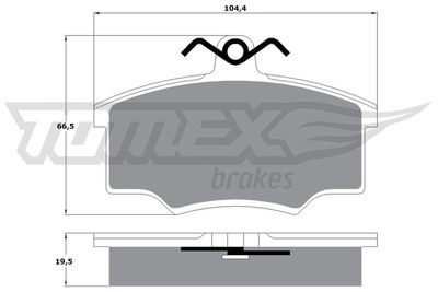 Комплект тормозных колодок, дисковый тормоз TOMEX Brakes TX 10-57 для VOLVO 340-360