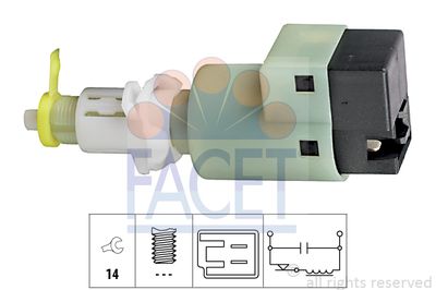 Выключатель фонаря сигнала торможения FACET 7.1107 для FIAT STRADA