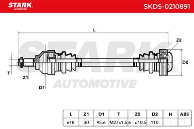 полуоска STARK SKDS-0210891
