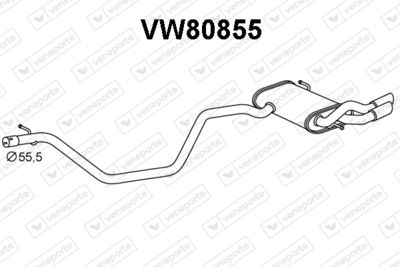 Глушитель выхлопных газов конечный VENEPORTE VW80855 для VW TIGUAN