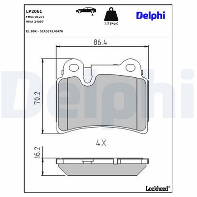 BREMSBELAGSATZ SCHEIBENBREMSE