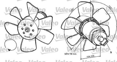 Вентилятор, охлаждение двигателя VALEO 698369 для SEAT CORDOBA
