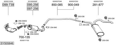 Układ wydechowy BOSAL SYS05846