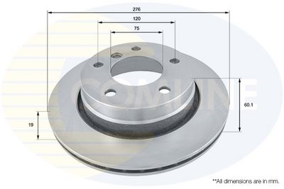 спирачен диск COMLINE ADC1704V