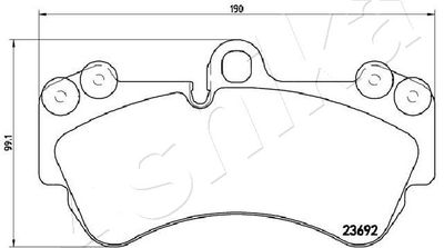 Brake Pad Set, disc brake 50-00-0949