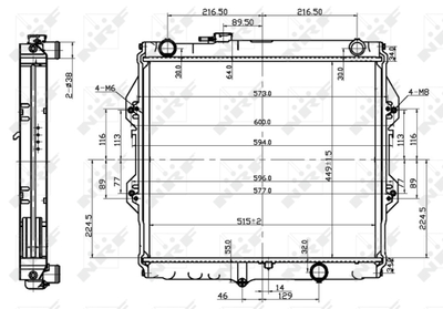 Радиатор, охлаждение двигателя WILMINK GROUP WG1722087 для TOYOTA HILUX