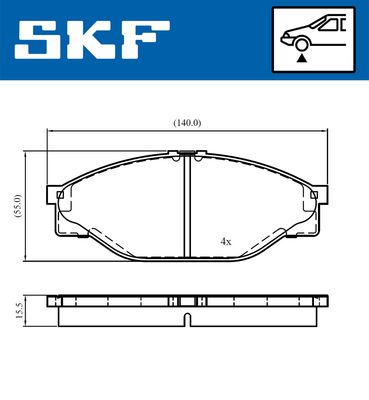 SET PLACUTE FRANA FRANA DISC SKF VKBP80716 1