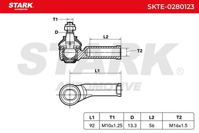 накрайник на напречна кормилна щанга STARK SKTE-0280123