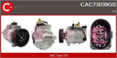 Компрессор, кондиционер CASCO CAC73039GS для VW TOUAREG