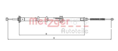 METZGER 12.0731 Трос ручного тормоза  для FIAT QUBO (Фиат Qубо)