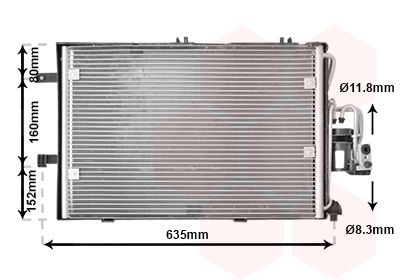 VAN WEZEL 37005309 Радиатор кондиционера  для OPEL COMBO (Опель Комбо)