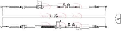 Cable Pull, parking brake APEC CAB1669