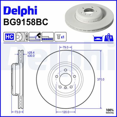 BREMSSCHEIBE DELPHI BG9158BC