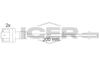 предупредителен контактен сензор, износване на накладките ICER 610117 E C