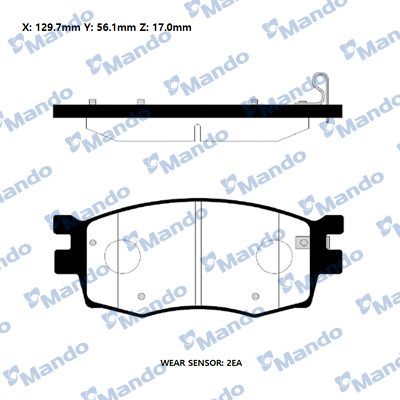 MANDO RMPK29NS Тормозные колодки для KIA RIO (Киа Рио)