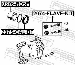 Guide Bolt, brake caliper 2074-FLAVF-KIT