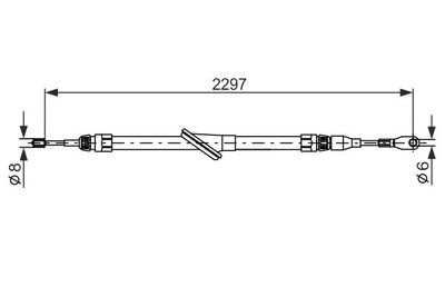 Тросик, cтояночный тормоз BOSCH 1 987 477 811 для MERCEDES-BENZ SL