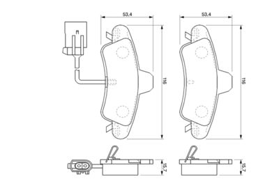 Brake Pad Set, disc brake 0 986 424 745